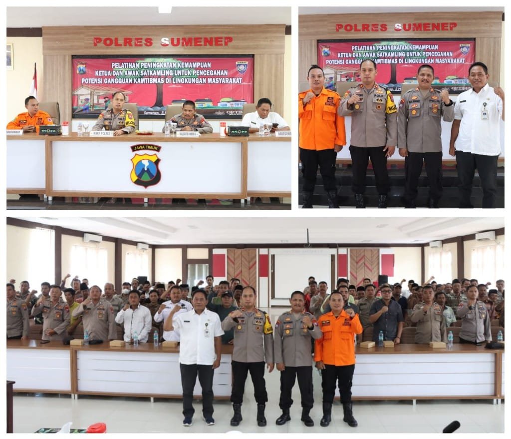 tingkatkan kamtibmas polres sumenep gelar pelatihan satkamling