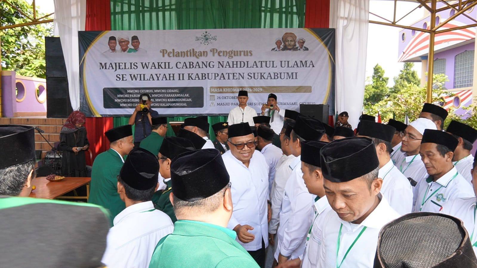 PELANTIKAN PCNU KABUPATEN SUKABUMI, BUPATI MARWAN MINTA MENJADI PELOPOR KEMAJUAN DAERAH 1 464684593 939631811531991 5015374556932143057 n