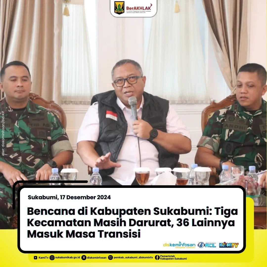 Bupati Sukabumi Tegaskan Tiga Kecamatan Masih dalam Status Tanggap Darurat Bencana, 36 Lainnya Masuki Masa Transisi 1 470227843 1652652965328218 4840040964547848811 n