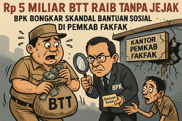 Rp5 Miliar Dana BTT Diduga Raib, BPK Ungkap Skandal Bansos Bodong di Pemkab Fakfak 1 9fb9c9be b328 4a0d b4cd