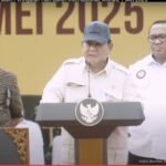 Di Hadapan Buruh, Prabowo Bercanda Soal Nama Mirip Kapolri dan Panglima: “Alamat Nggak Diganti-Ganti” prabowo di peringatan hari buruh di monas 1746073005599 169