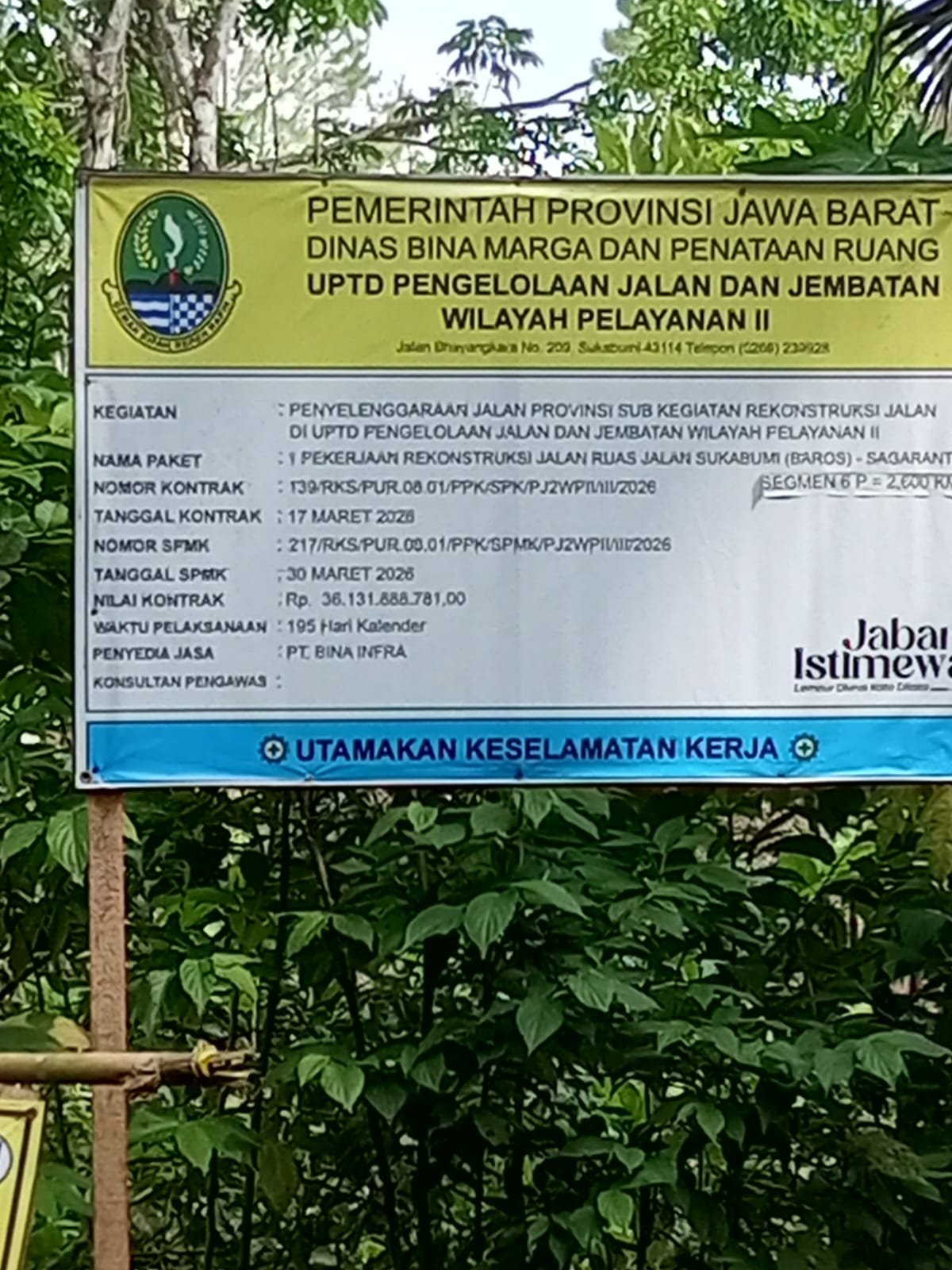 Proyek Jalan Sukabumi–Sagaranten Rp36,1 Miliar Disorot, JWI Pertanyakan Kualitas Material dan Pengawasan 5 WhatsApp Image 2026 06 15 at 00.30.16