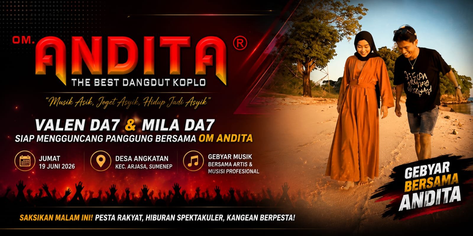 DESA ANGKATAN, KEC. ARJASA DI GOYANG BERSAMA VALEN DA7 DAN MILA DA7 di Iringi OM. ANDITA TAMPIL ALL OUT 2 WhatsApp Image 2026 06 19 at 7.34.14 PM