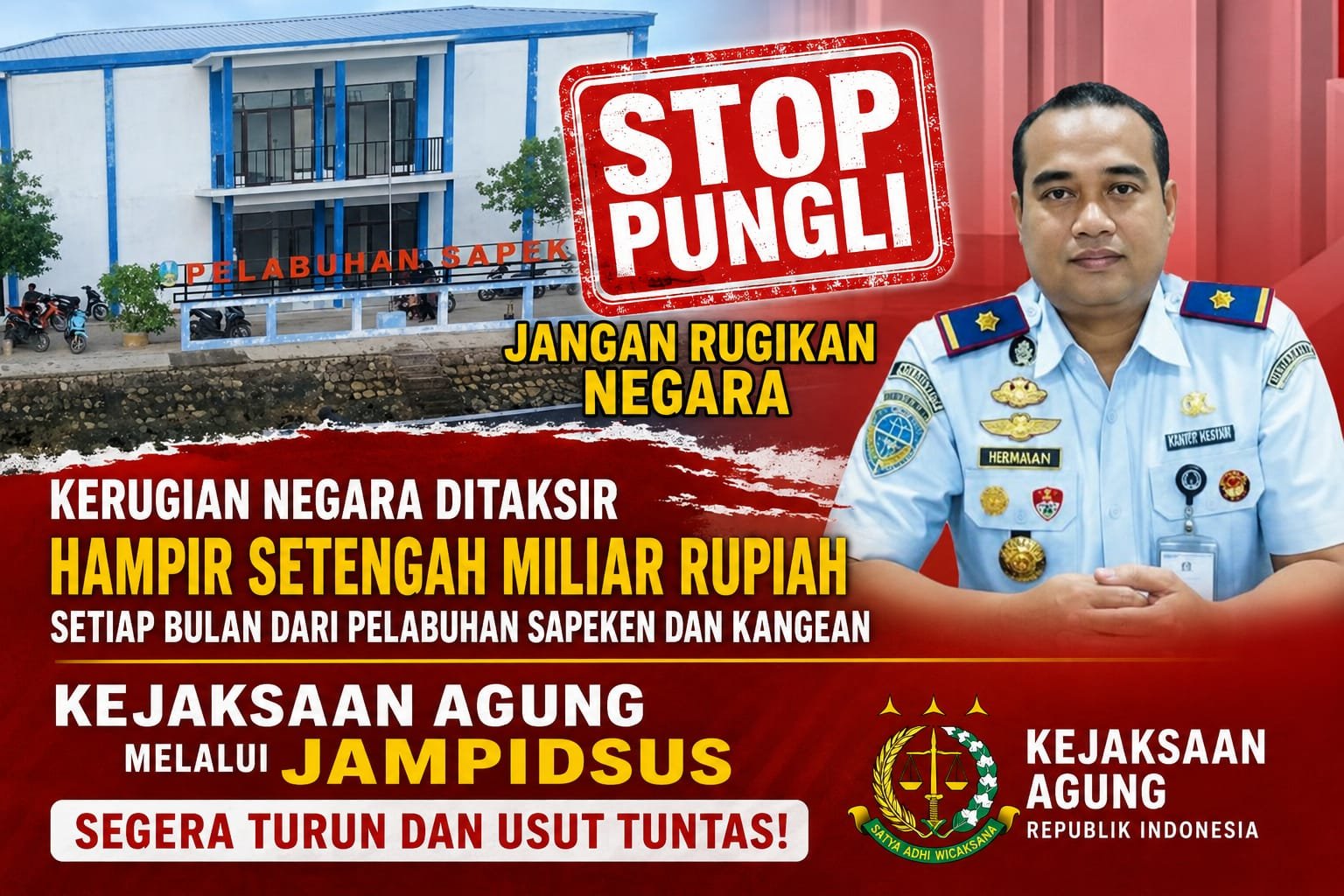 Gelombang Desakan Menguat : Aktivis Hukum, Mahasiswa, Segera Menggelar Aksi Demo di Jakarta, Minta Kejaksaan Agung Usut Dugaan Pungli di UPP Kelas III Sapeken, Kangean, hingga Tuntas 1 WhatsApp Image 2026 07 03 at 1.34.59 PM