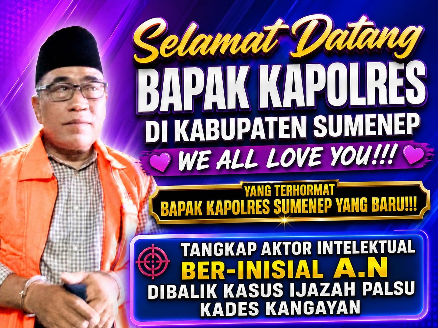 Jangan Berhenti di Arsan! Gabungan Tokoh Pemuda Muhammadiyah Desak Kapolres Sumenep Yang Baru, Bongkar Aktor Intelektual Dugaan Pemalsuan Ijazah Kades Kangayan hingga ke Akar-Akarnya 4 WhatsApp Image 2026 07 10 at 1.23.55 PM